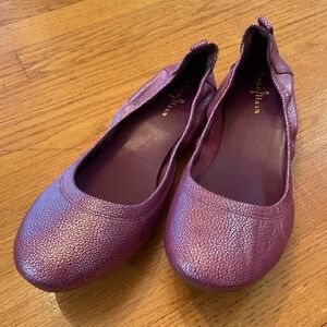 EUC Cole Haan Jenni Metallic Leather Ballet Flats
